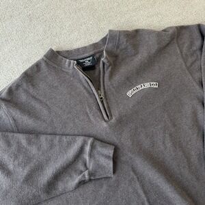 Vintage Polo Jeans Co Ralph Lauren Brown 1/4 Zip Sweater Men's Size XL